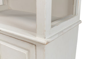 Sarreid Zoey Bookcase - Elegant Antique White Pine Finish For Stylish Storage And Home Decor Solutions White  53608-3