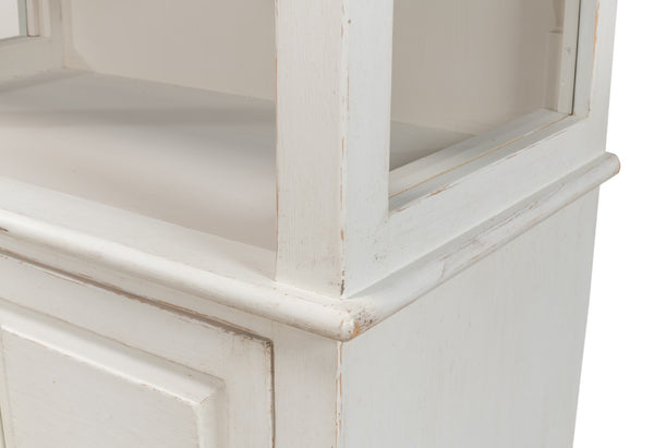 Sarreid Zoey Bookcase - Elegant Antique White Pine Finish For Stylish Storage And Home Decor Solutions White  53608-3