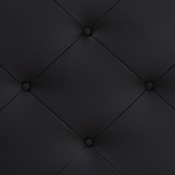 Baxton Studio Baxton Studio Modern Faux Leather Upholstered Headboard with Button-Tufting for Stylish Bedrooms Queen Black BBT6431-Black-HB-Queen