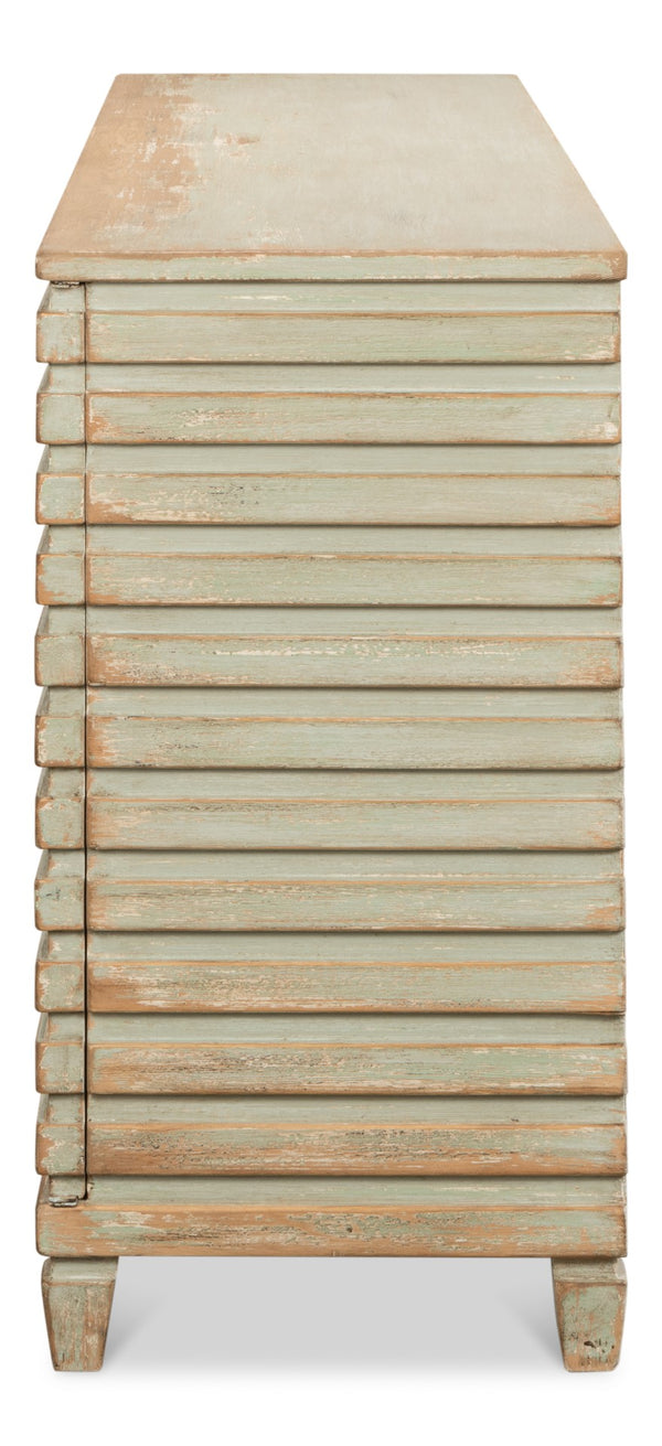 Sarreid Tristen Sideboard Sage - Elegant Pine Storage Solution With Stylish Finish For Modern Interiors Green  53612-4