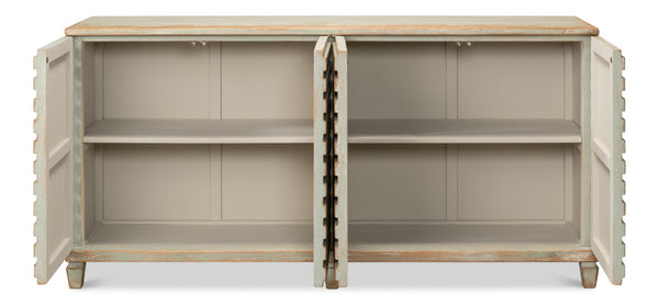 Sarreid Tristen Sideboard Sage - Elegant Pine Storage Solution With Stylish Finish For Modern Interiors Green  53612-4
