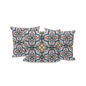HomeRoots Set of Three Green & White Floral Throw Pillows - Stylish Indoor/Outdoor Cushions for Any Space 536120