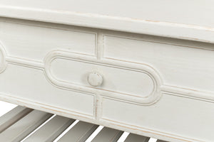 Sarreid Isla Coffee Table In Antique White - Elegant Pine Design For Stylish Living Room Decor Upgrade! White  53615-3