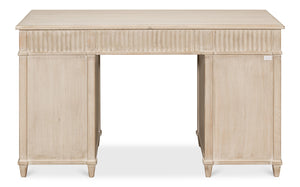 Sarreid Inspire Stone Grey Desk - Stylish Pine Finish For Modern Home Office & Creative Workspaces Grey  53616-1