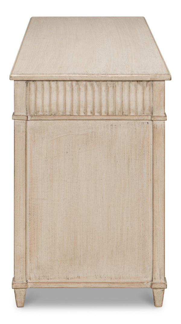 Sarreid Inspire Stone Grey Desk - Stylish Pine Finish For Modern Home Office & Creative Workspaces Grey  53616-1