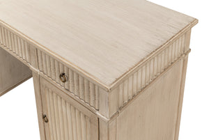 Sarreid Inspire Stone Grey Desk - Stylish Pine Finish For Modern Home Office & Creative Workspaces Grey  53616-1