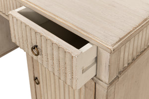 Sarreid Inspire Stone Grey Desk - Stylish Pine Finish For Modern Home Office & Creative Workspaces Grey  53616-1