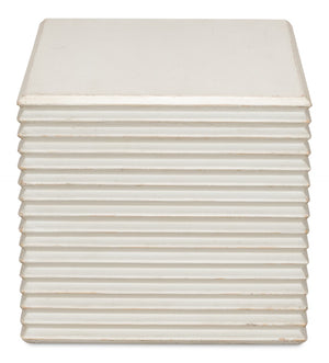 Sarreid Stacked Stool Antique White - Stylish Pine Design For Versatile Seating & Chic Home Decor Accent White  53620-3