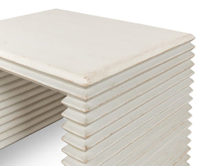 Sarreid Stacked Stool Antique White - Stylish Pine Design For Versatile Seating & Chic Home Decor Accent White  53620-3