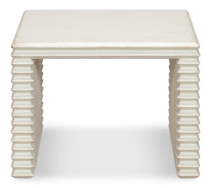 Sarreid Stacked Stool Antique White - Stylish Pine Design For Versatile Seating & Chic Home Decor Accent White  53620-3
