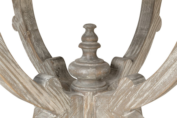 Sarreid Golightly Dining Table - Moonskin Finish Pine Table For Elegant Dining & Stylish Home Décor Grey  53621-g