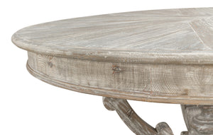 Sarreid Golightly Dining Table - Moonskin Finish Pine Table For Elegant Dining & Stylish Home Décor Grey  53621-g