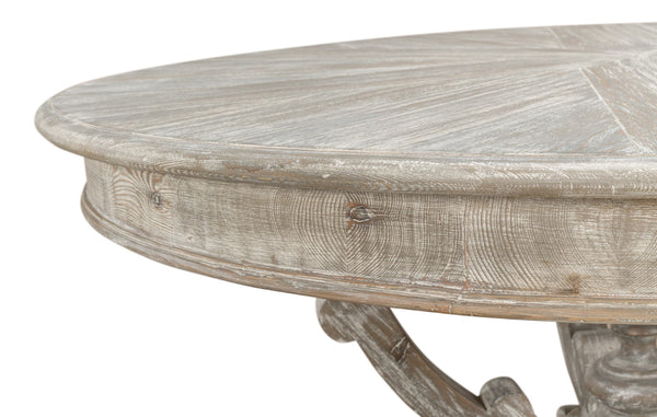 Sarreid Golightly Dining Table - Moonskin Finish Pine Table For Elegant Dining & Stylish Home Décor Grey  53621-g