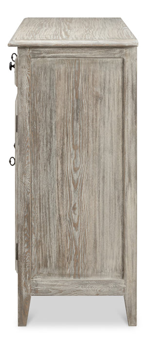 Sarreid Shepherd Bungalow Buffet In Moonskin Finish - Elegant Pine Storage Solution For Your Home Decor Grey  53622-g