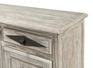 Sarreid Shepherd Bungalow Buffet In Moonskin Finish - Elegant Pine Storage Solution For Your Home Decor Grey  53622-g