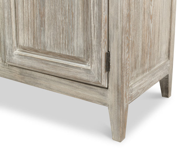 Sarreid Shepherd Bungalow Buffet In Moonskin Finish - Elegant Pine Storage Solution For Your Home Decor Grey  53622-g