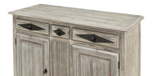 Sarreid Shepherd Bungalow Buffet In Moonskin Finish - Elegant Pine Storage Solution For Your Home Decor Grey  53622-g