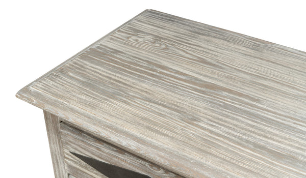 Sarreid Shepherd Bungalow Buffet In Moonskin Finish - Elegant Pine Storage Solution For Your Home Decor Grey  53622-g