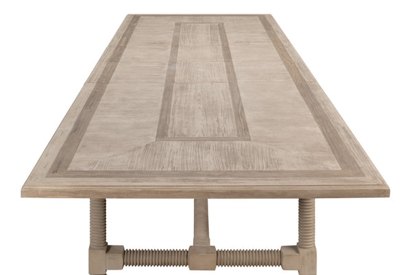 Sarreid Jurow Equestrian Dining Table In Barn Grey - Stylish Pine Design For Rustic Charm & Elegance Grey  53624-i