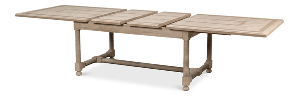 Sarreid Jurow Equestrian Dining Table In Barn Grey - Stylish Pine Design For Rustic Charm & Elegance Grey  53624-i