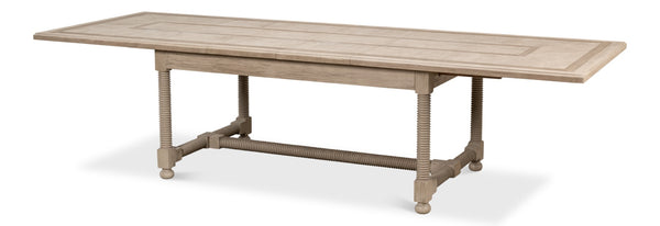 Sarreid Jurow Equestrian Dining Table In Barn Grey - Stylish Pine Design For Rustic Charm & Elegance Grey  53624-i