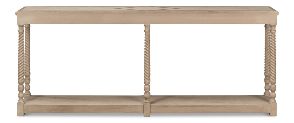 Sarreid Sierra Equestrian Console Table In Barn Grey Finish – Stylish Pine Accent For Rustic Decor Grey  53628-i