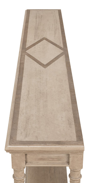 Sarreid Sierra Equestrian Console Table In Barn Grey Finish – Stylish Pine Accent For Rustic Decor Grey  53628-i