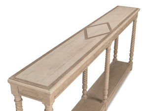 Sarreid Sierra Equestrian Console Table In Barn Grey Finish – Stylish Pine Accent For Rustic Decor Grey  53628-i