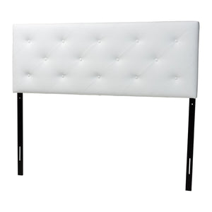 Baxton Studio Baxton Studio Modern White Faux Leather Upholstered Headboard with Button-Tufted Design for Style Full BBT6431-White-HB-Full