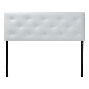 Baxton Studio Baxton Studio Modern White Faux Leather Upholstered Headboard with Button-Tufted Design for Style Full BBT6431-White-HB-Full