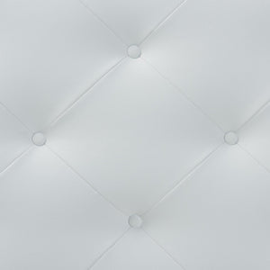 Baxton Studio Baxton Studio Modern Faux Leather Upholstered Headboard with Button-Tufting for Stylish Bedrooms Queen White BBT6431-White-HB-Queen