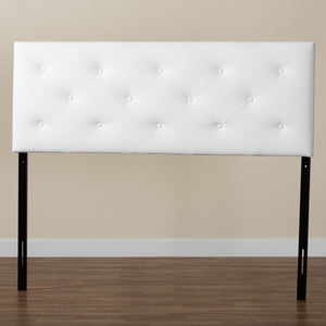 Baxton Studio Baxton Studio Modern White Faux Leather Upholstered Headboard with Button-Tufted Design for Style Full BBT6431-White-HB-Full