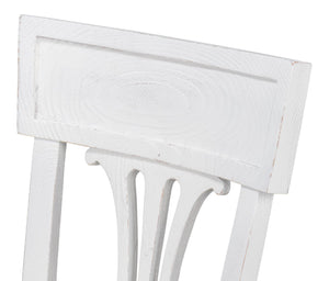 Sarreid Bondi Bungalow Dining Chair Set Of 2 - Stylish Beechwood Frame With Napa Off White Leather Upholstery White  53631-b