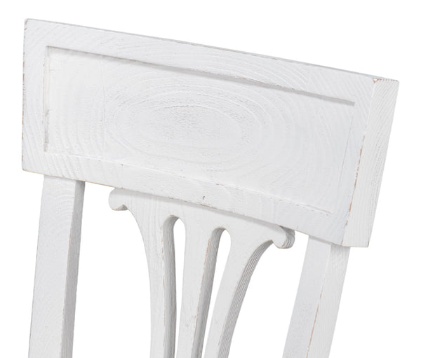 Sarreid Bondi Bungalow Dining Chair Set Of 2 - Stylish Beechwood Frame With Napa Off White Leather Upholstery White  53631-b