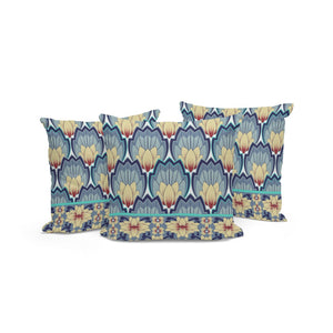 HomeRoots Set of Three 16" Gray and Yellow Botanical Throw Pillows for Indoor Outdoor Style and Comfort 536351