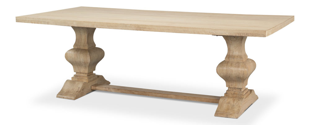 Sarreid Wesley Dining Table - Sienna Finish Mango Wood Elegance For Stylish Dining Experiences At Home Natural  53637
