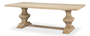 Sarreid Wesley Dining Table - Sienna Finish Mango Wood Elegance For Stylish Dining Experiences At Home Natural  53637