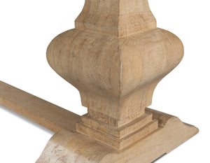 Sarreid Wesley Dining Table - Sienna Finish Mango Wood Elegance For Stylish Dining Experiences At Home Natural  53637