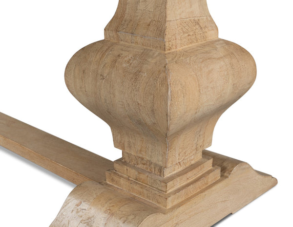 Sarreid Wesley Dining Table - Sienna Finish Mango Wood Elegance For Stylish Dining Experiences At Home Natural  53637