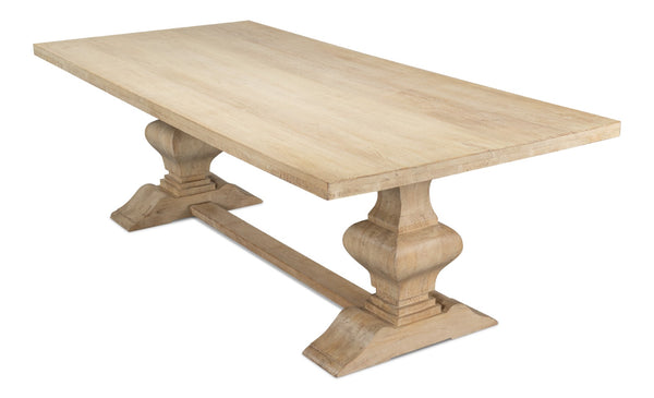 Sarreid Wesley Dining Table - Sienna Finish Mango Wood Elegance For Stylish Dining Experiences At Home Natural  53637
