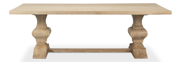 Sarreid Wesley Dining Table - Sienna Finish Mango Wood Elegance For Stylish Dining Experiences At Home Natural  53637