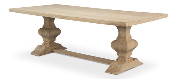 Sarreid Wesley Dining Table - Sienna Finish Mango Wood Elegance For Stylish Dining Experiences At Home Natural  53637