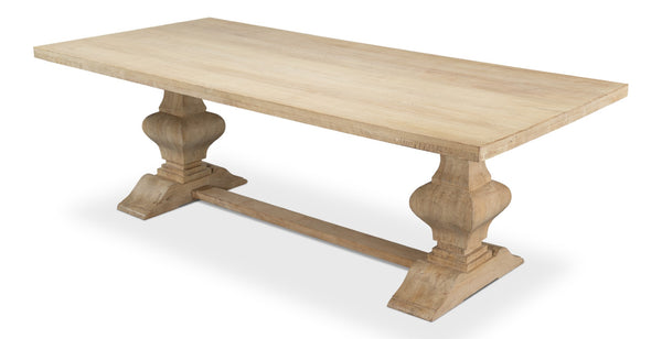 Sarreid Wesley Dining Table - Sienna Finish Mango Wood Elegance For Stylish Dining Experiences At Home Natural  53637