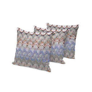 HomeRoots Set of Three 16" Gray and Orange Geometric Throw Pillows for Stylish Indoor and Outdoor Comfort 536383