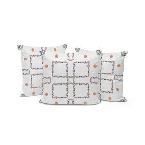 HomeRoots Set of Three 16" Green and White Botanical Throw Pillows – Indoor/Outdoor Comfort & Style! 536392