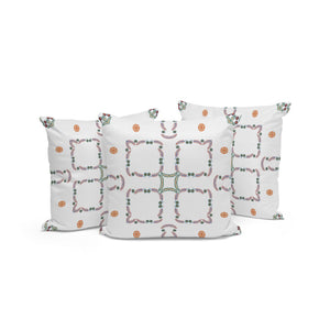 HomeRoots Set of Three 16" Green and White Botanical Throw Pillows – Indoor/Outdoor Comfort & Style! 536392