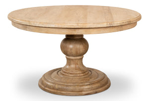 Sarreid Guillermo Dining Table - Elegant Mango Wood With Sienna Lacquered Finish For Modern Dining Spaces Natural  53643