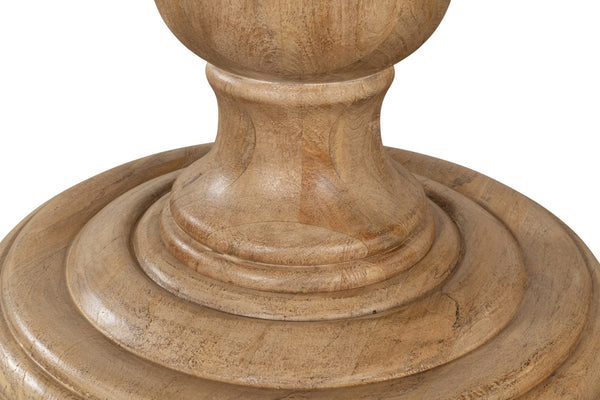 Sarreid Guillermo Dining Table - Elegant Mango Wood With Sienna Lacquered Finish For Modern Dining Spaces Natural  53643