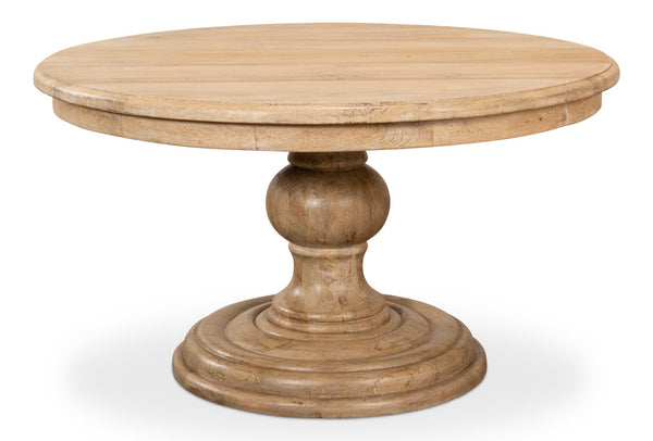 Sarreid Guillermo Dining Table - Elegant Mango Wood With Sienna Lacquered Finish For Modern Dining Spaces Natural  53643