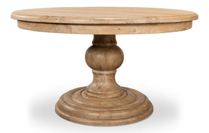 Sarreid Guillermo Dining Table - Elegant Mango Wood With Sienna Lacquered Finish For Modern Dining Spaces Natural  53643